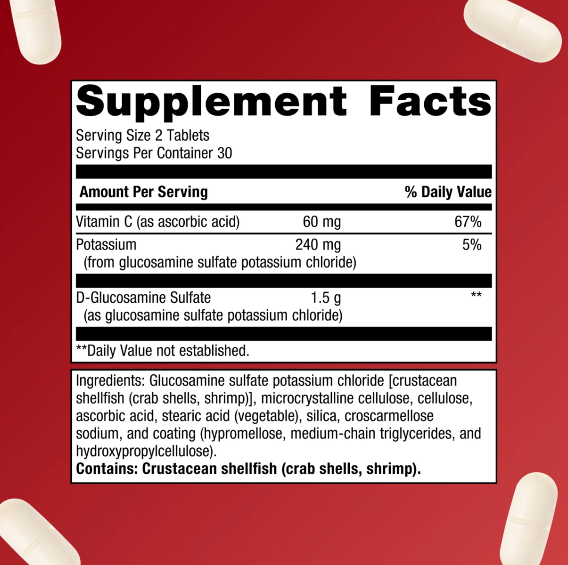Metagenics Glucosamine Sulfate 750 葡萄糖胺骨骼護理配方 (60 粒)