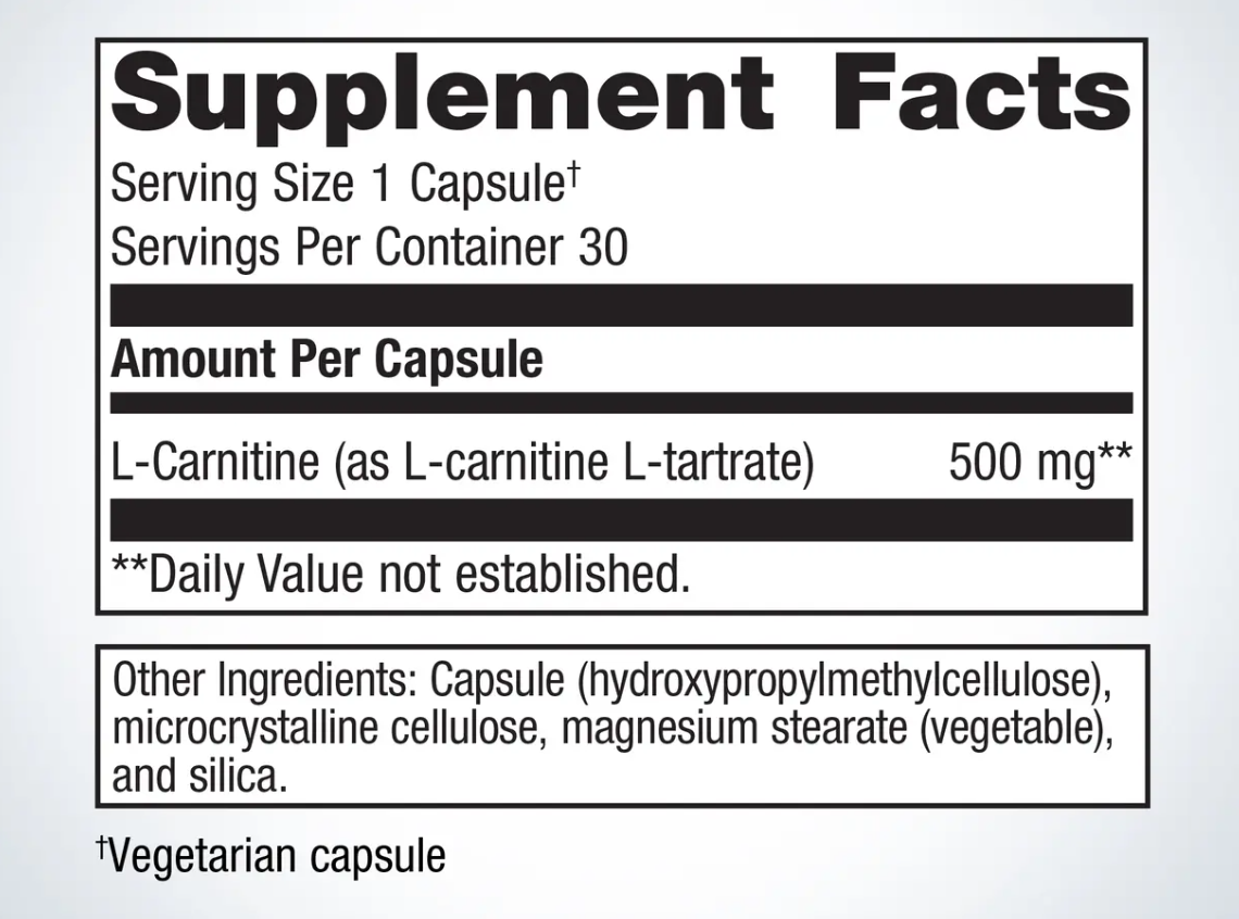 Metagenics L-Carnitine 左旋肉鹼能量轉化配方 (30 粒)